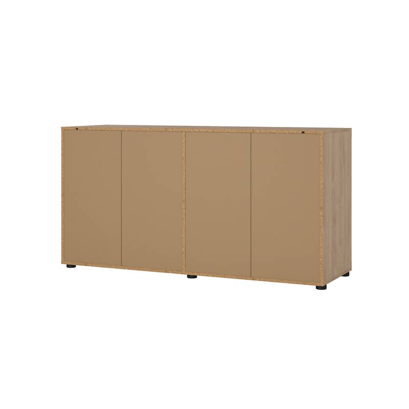 Porch & Den Mira 6-Drawer Double Dresser, Jackson Hickory