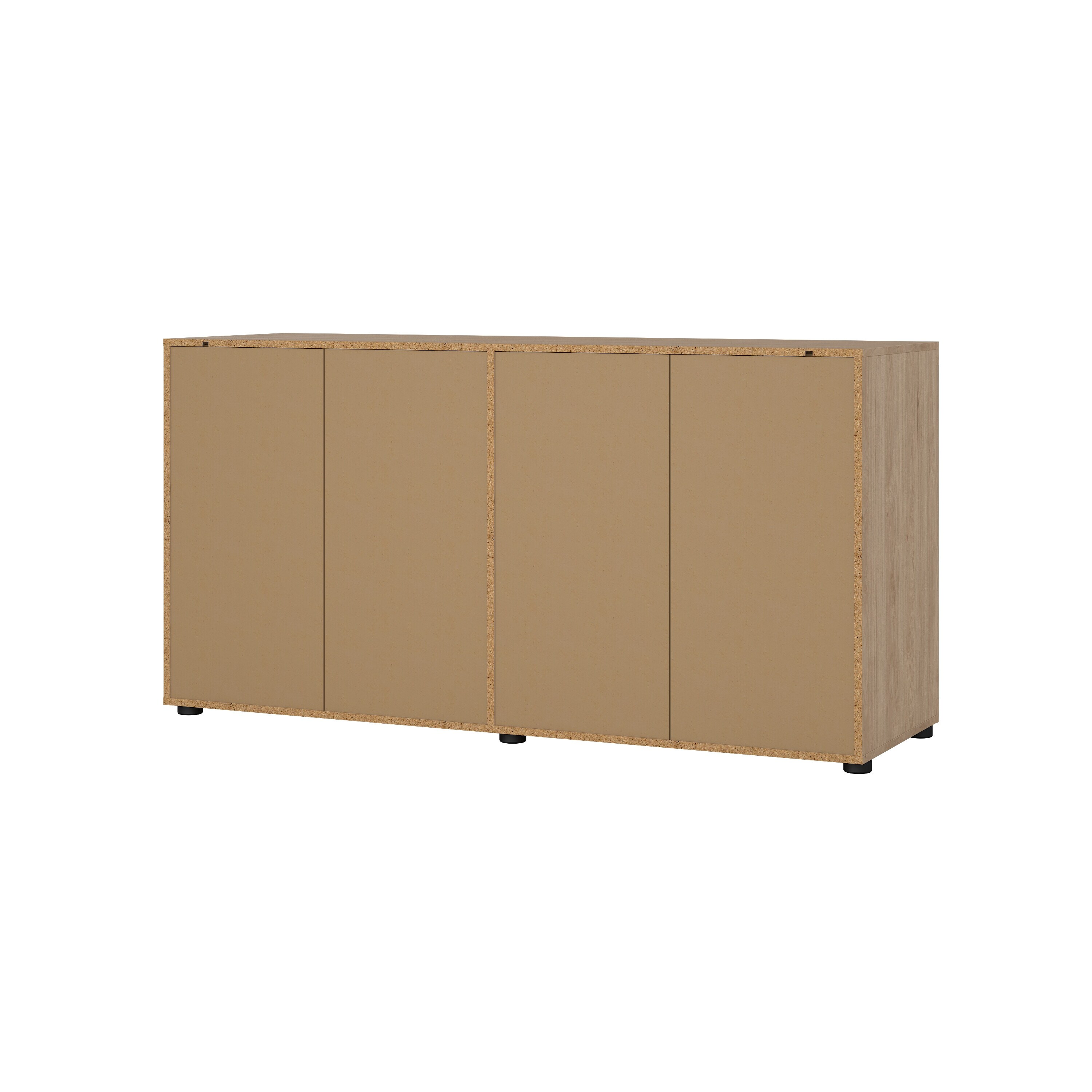 Porch & Den Mira 6-Drawer Double Dresser, Jackson Hickory