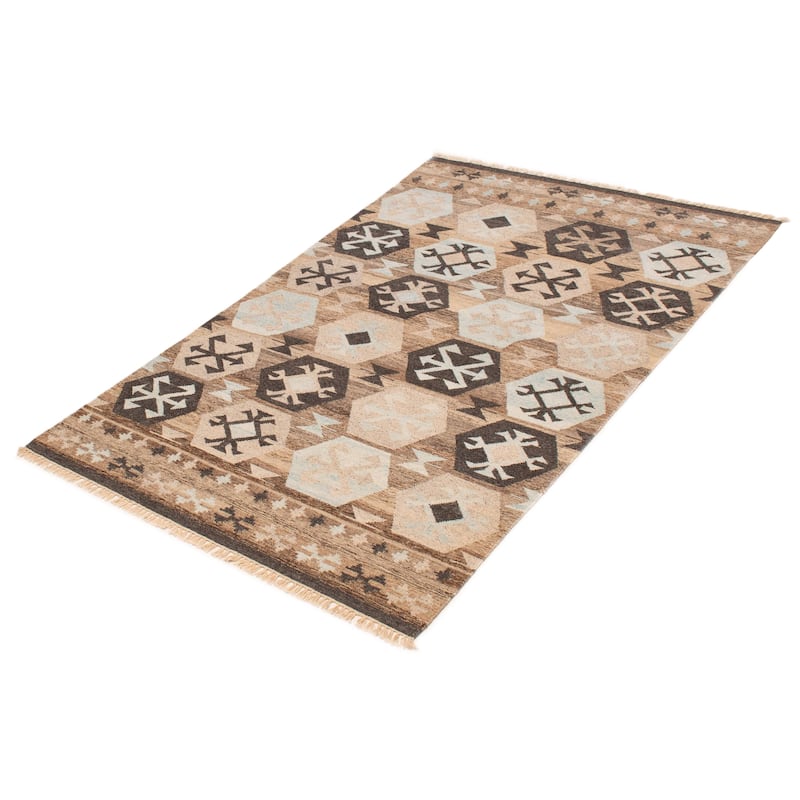 Ankara FW Taupe Kilim 5'1" x 7'9" - 5'1 x 7'9