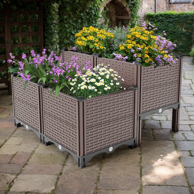 440lb Capacity Polypropylene Outdoor Planter Boxes