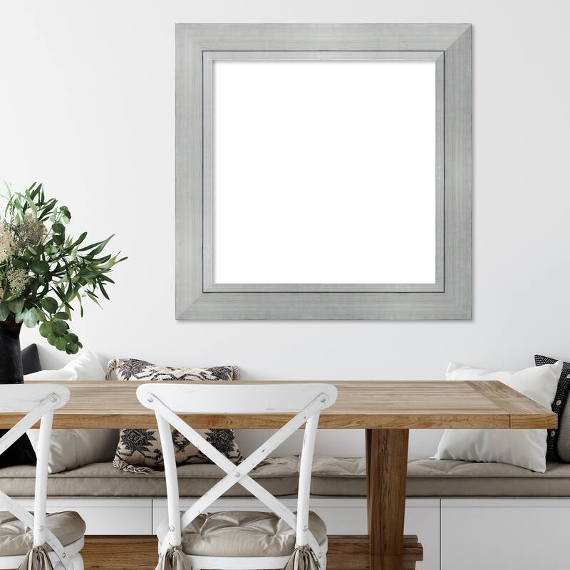 Amanti Art Romano Silver Framed Dry Erase Magnetic Board