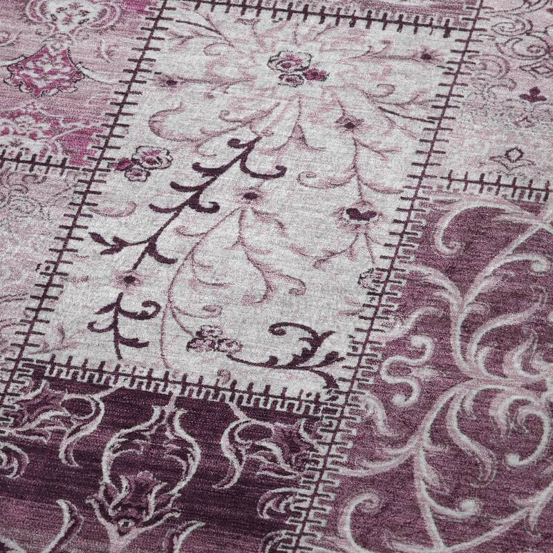 Premium Machine Washable Traditional Patchwork Sherpa Throw Blanket