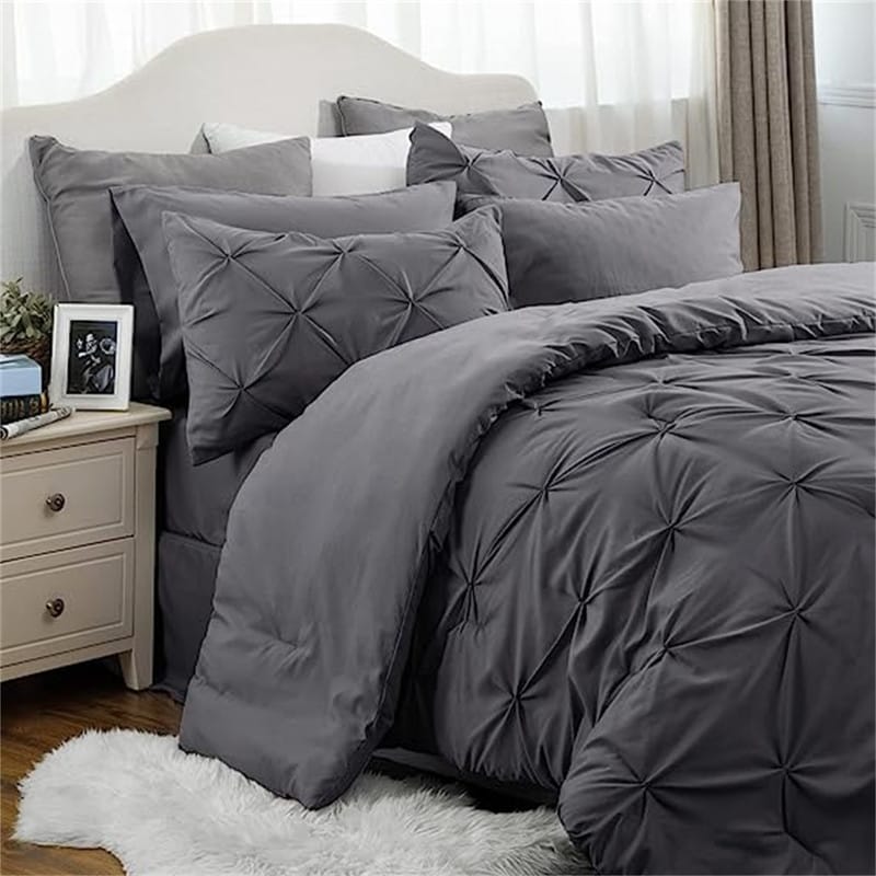 Gray comforter deals set full