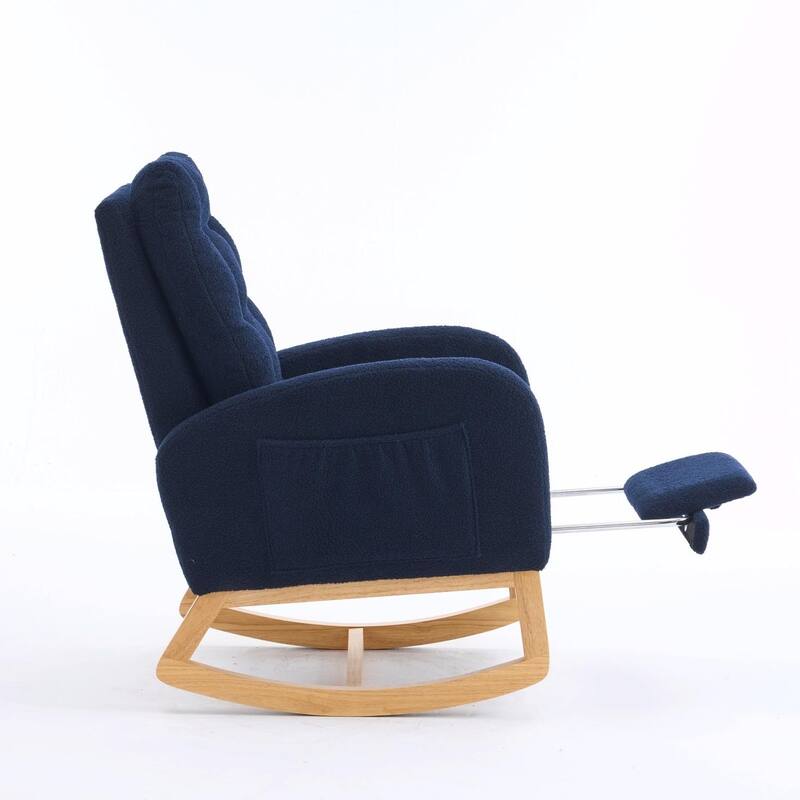 Nursery Rocking Chair - 39.76" Tall with Flip-Down Ottoman