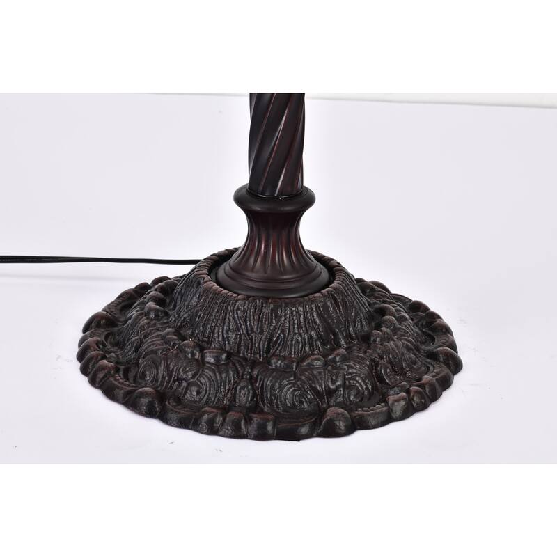 Tiffany-style Mission-style White Torchiere