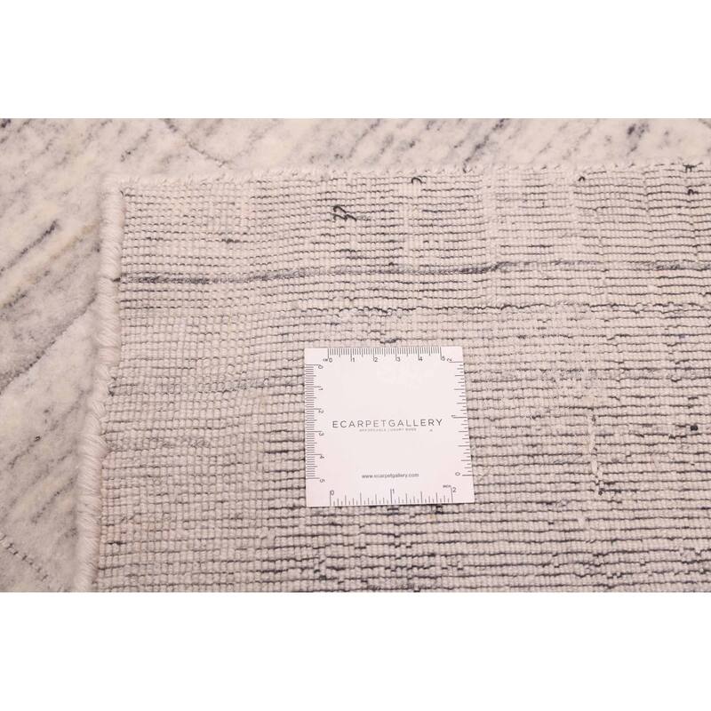 ECARPETGALLERY Hand-knotted Looma Light Grey Wool Rug - 8'3 x 9'11