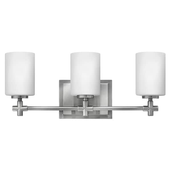 slide 1 of 1, Hinkley Lighting Laurel 3 Light 19.5" Wide Bathroom Vanity Light with Brushed Nickel