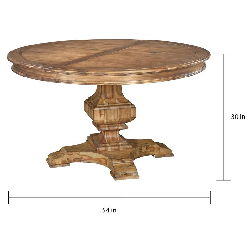 Hekman Furniture Wellington Hall Natural Woodgrain Wood Round Kitchen Dining Table
