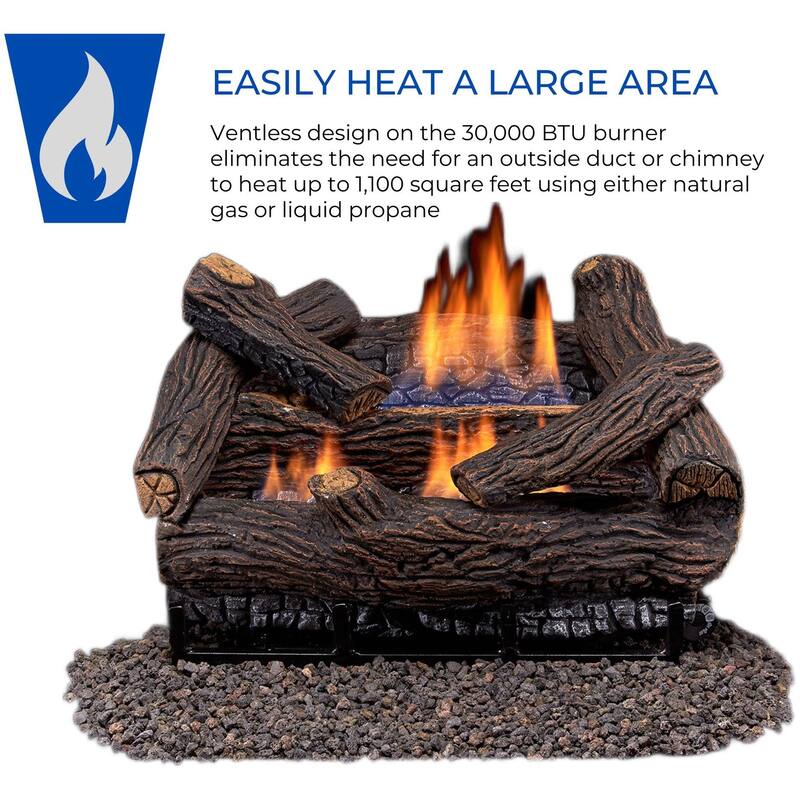 Duluth Forge DLS-L18R-2 30,000 BTU Vent Free Liquid Propane Log Set