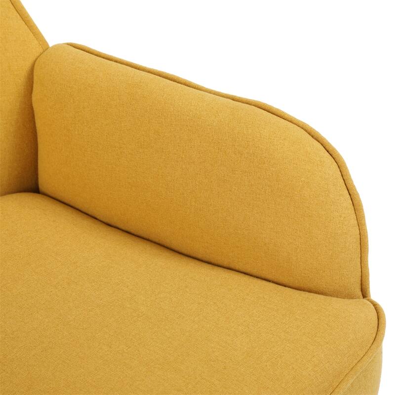 Modern Mid Century Chair Linen Sherpa Armchair