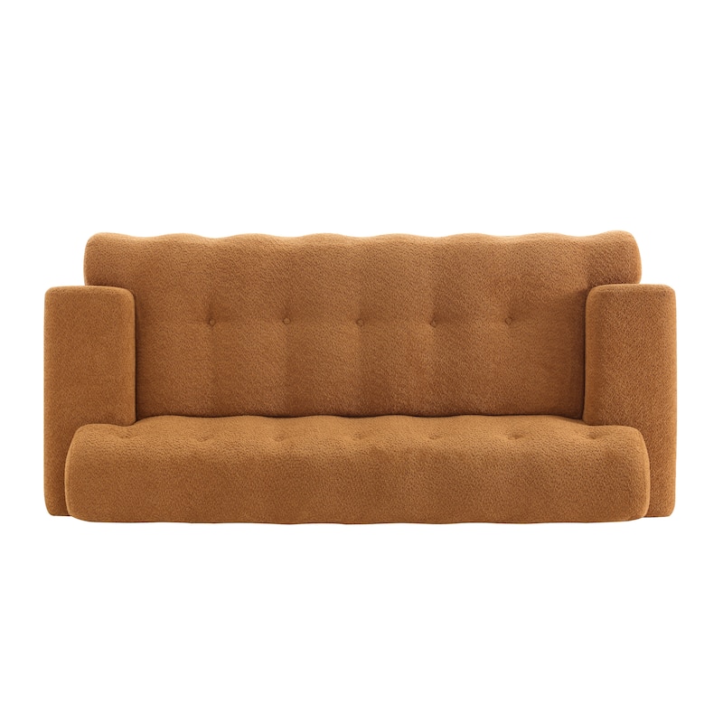 88 inch Cloud 3 Seater Boucle Sofa with Button Tufted Comfy Upholstered Couch