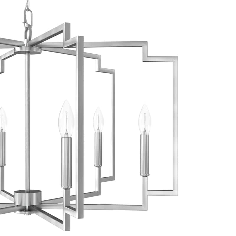 Hunter Zoanne 6-Light Modern Geometric Chandelier - Entry, Dining Room - Contemporary, Transitional