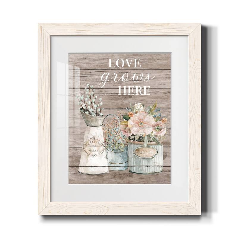 Love Grows Here-Premium Framed Print - Ready to Hang