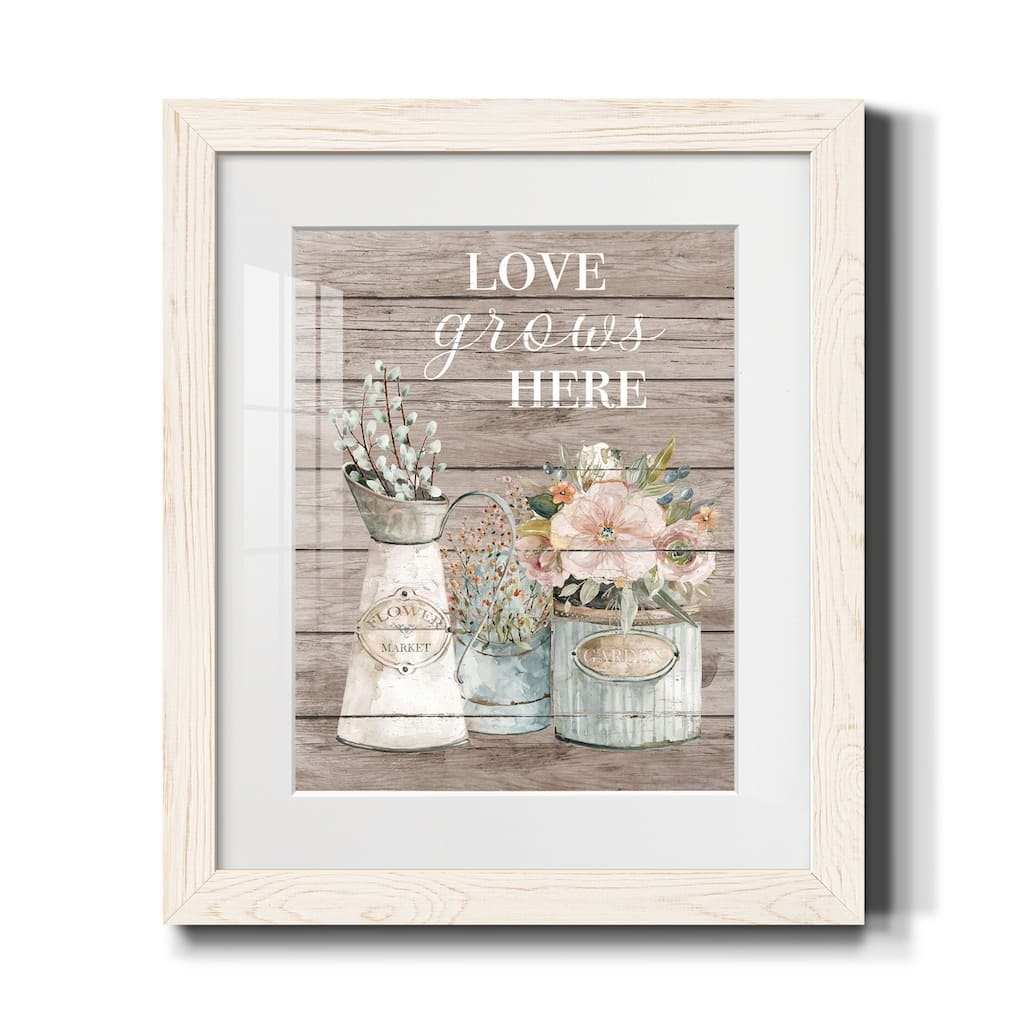 Love Grows Here-Premium Framed Print - Ready to Hang