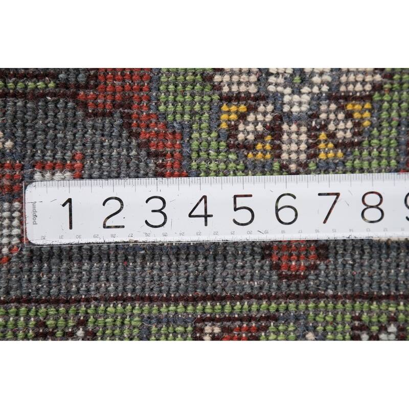 Animals Design Heriz Serapi Indian Area Rug Hand-Knotted Wool Carpet - 7'11" x 9'11"
