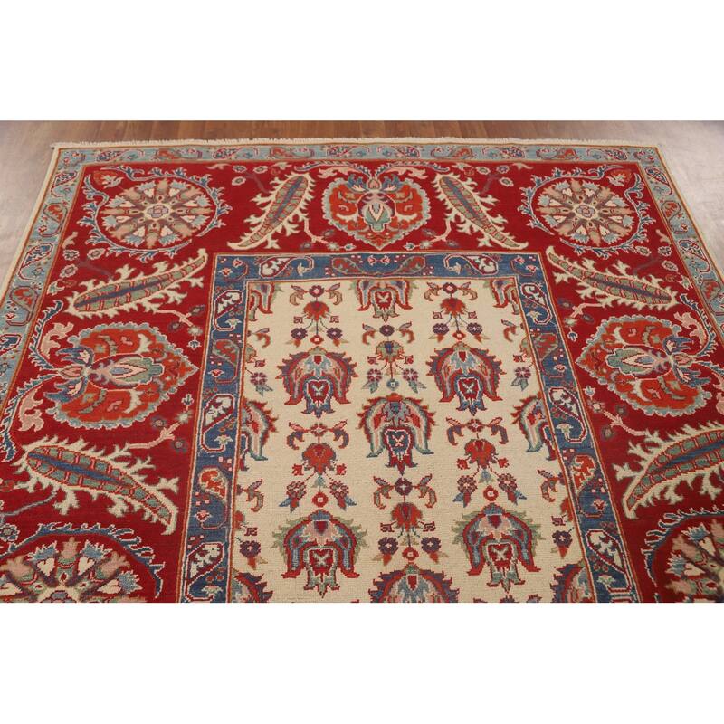 Kazak Oriental Area Rug Handmade Wool Carpet - 6'2" x 9'1"