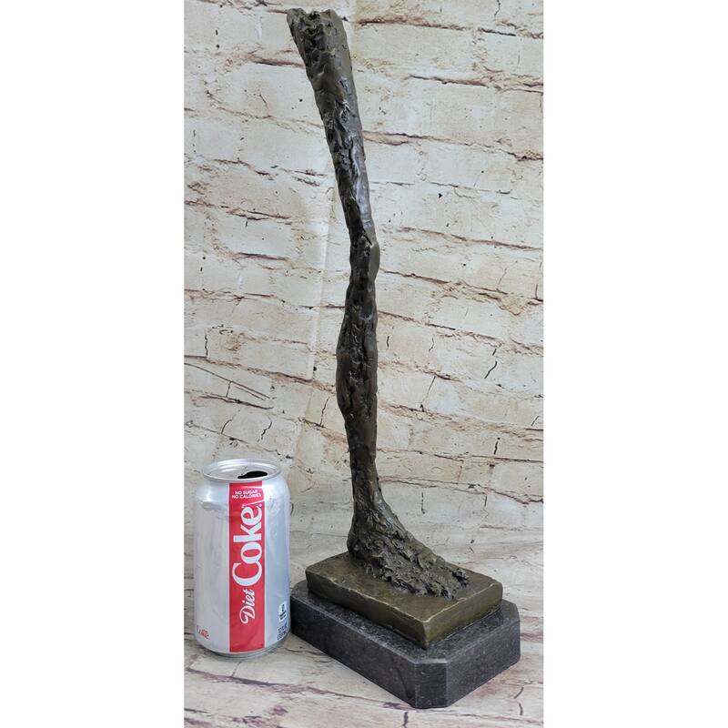 Leg By Alberto Giacometti - Bronze Metal Sculpture Statue On Marble Base