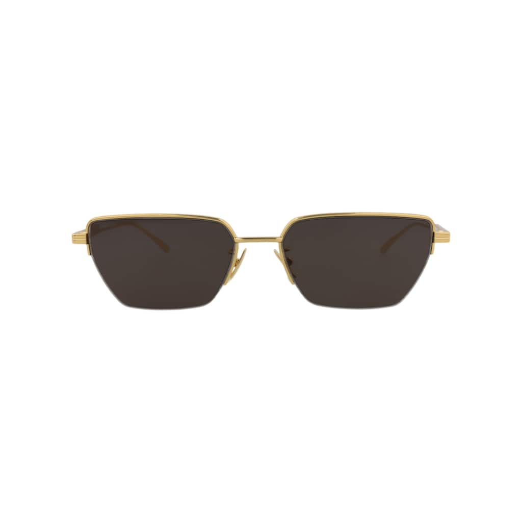 Bottega Veneta Square-Frame Metal Sunglasses