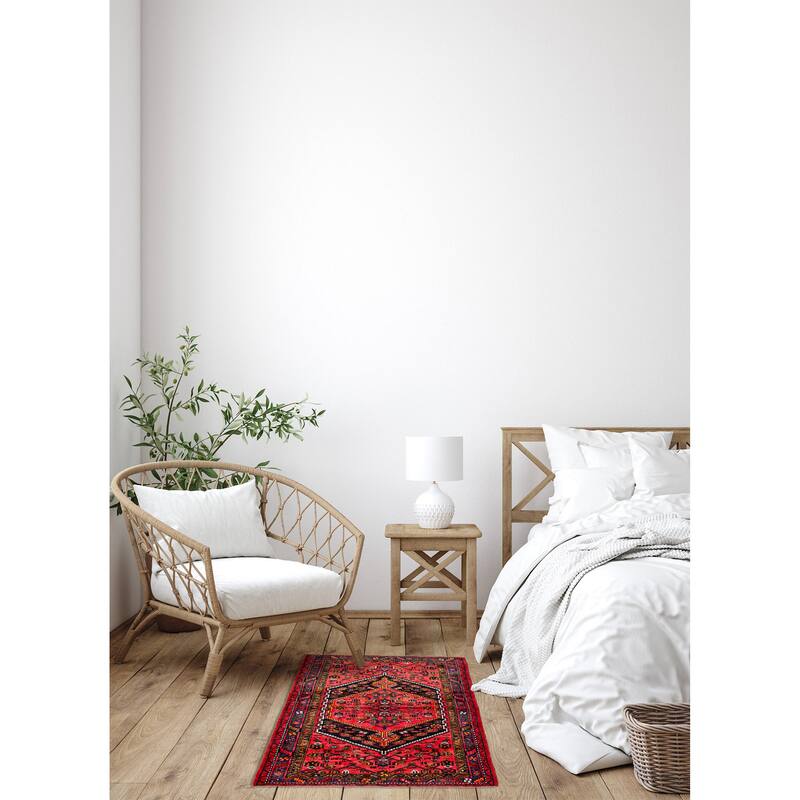 ECARPETGALLERY Hand-knotted Andelz Red Wool Rug - 4'8 x 6'11