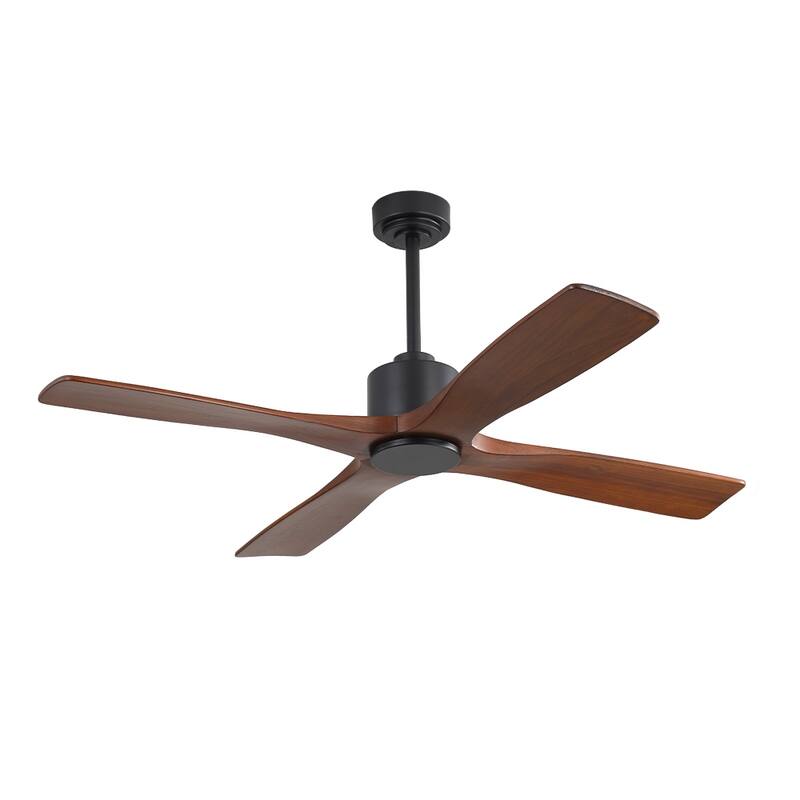 MLiAN 48" DC Motor Indoor Ceiling Fan, 4 Solid Wood Blades...