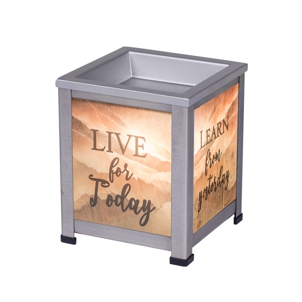 5" Gray Live and Learn Printed Interchangeable Warmer - N/A