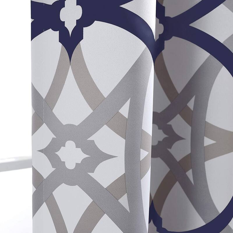 Carson Carrington Jarvenpaa Geo Trellis Pattern Tie-up Shade