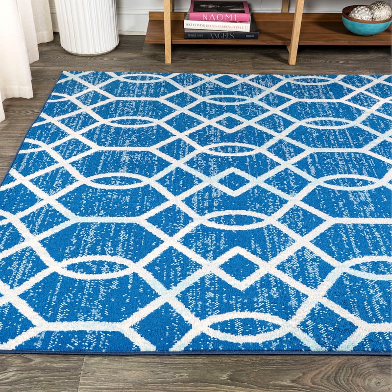 JONATHAN Y Moroccan Ogee Fretwork Area Rug