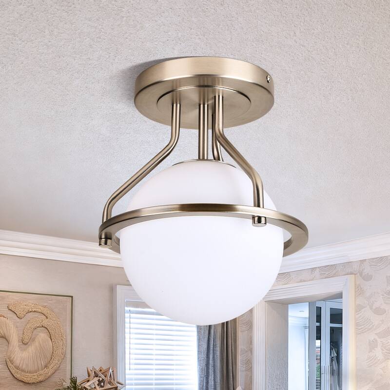 1-Lights Glass Flush Mount