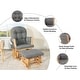 preview thumbnail 53 of 54, Ultimate Nursery Comfort - Glider and Ottoman Set with Reclining Cushion Chair, Rocker Chair with Padded Back and Armrests