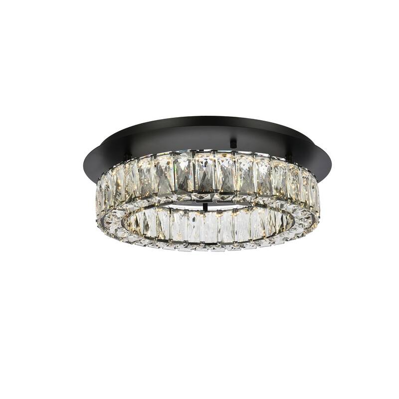 Indigo Home 18 inch LED Single flush mount in black - Black
