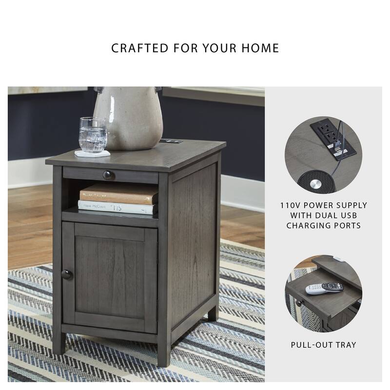 Signature Design by Ashley Treytown Chairside End Table - 16"W x 24"D x 24"H