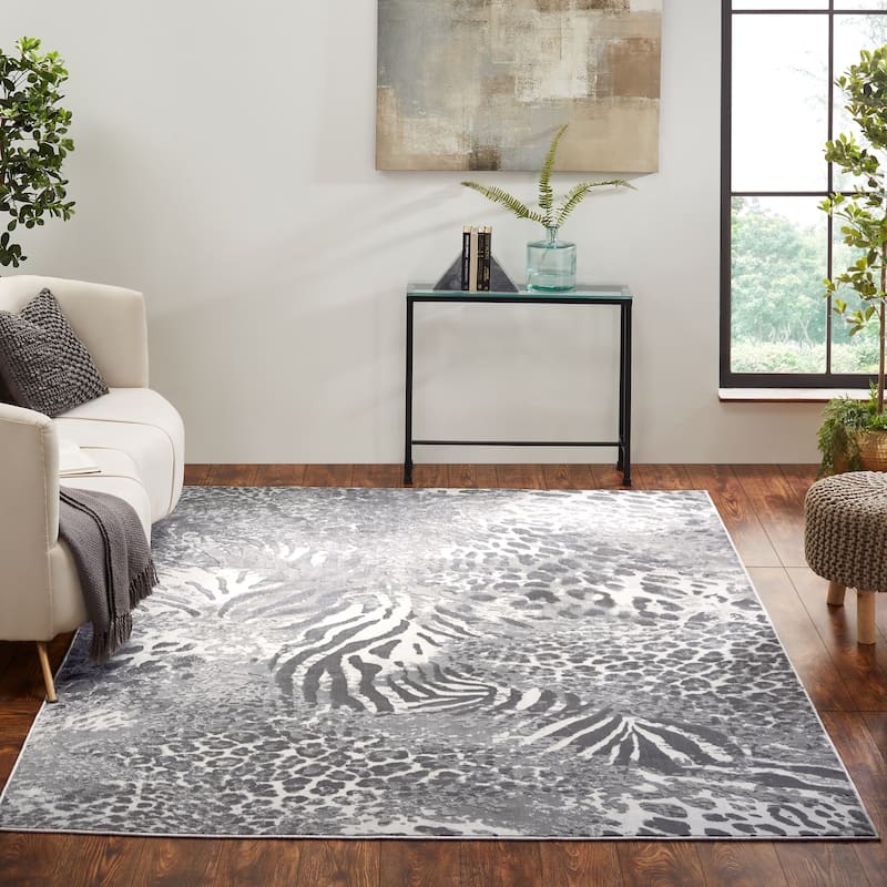 N Natori Serengeti Safari Neutrals Area Rug