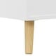 preview thumbnail 5 of 5, Wooden 5 Cubbies Open Children's Bookcase with Pine Legs,White