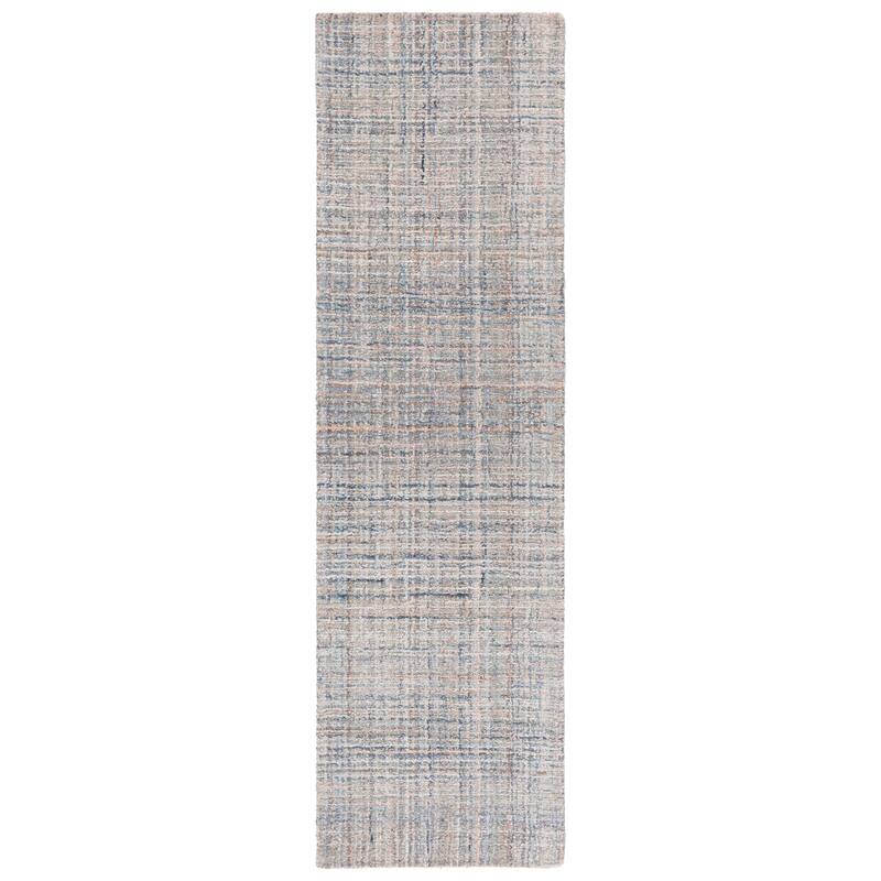 SAFAVIEH Handmade Abstract Cliff Rug - 2'3" x 8' Runner - Blue/Grey