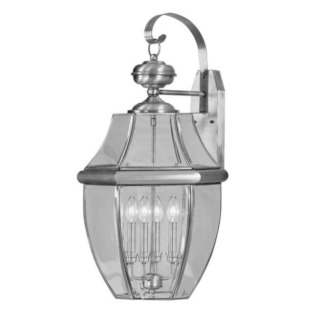 Livex Lighting Monterey 4 Light Outdoor Wall Sconce - Brushed Nickel