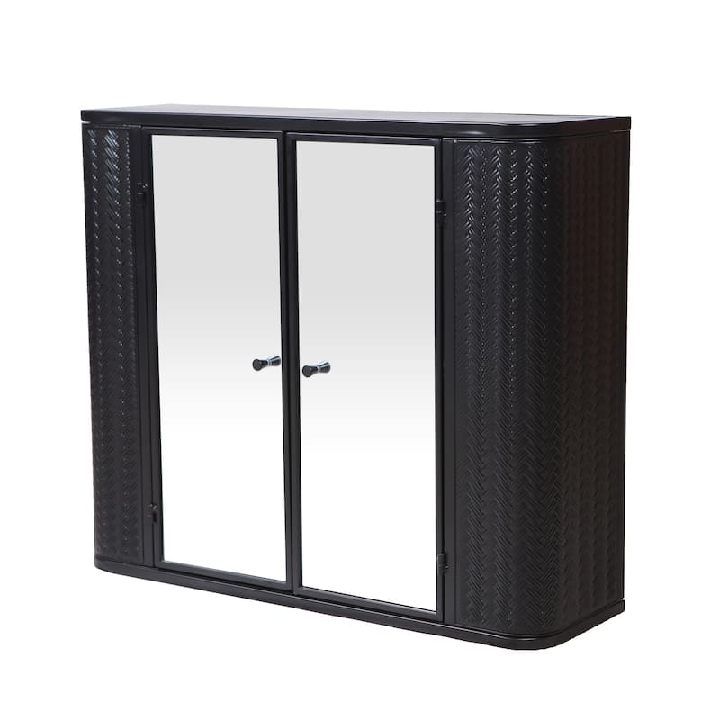 Wall Mounted Bathroom Cabinet with Mirror and Open Shelf