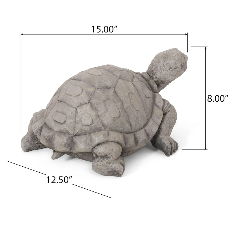Irwington Outdoor Cast Stone Outdoor Turtle Garden Statue by Christopher Knight Home