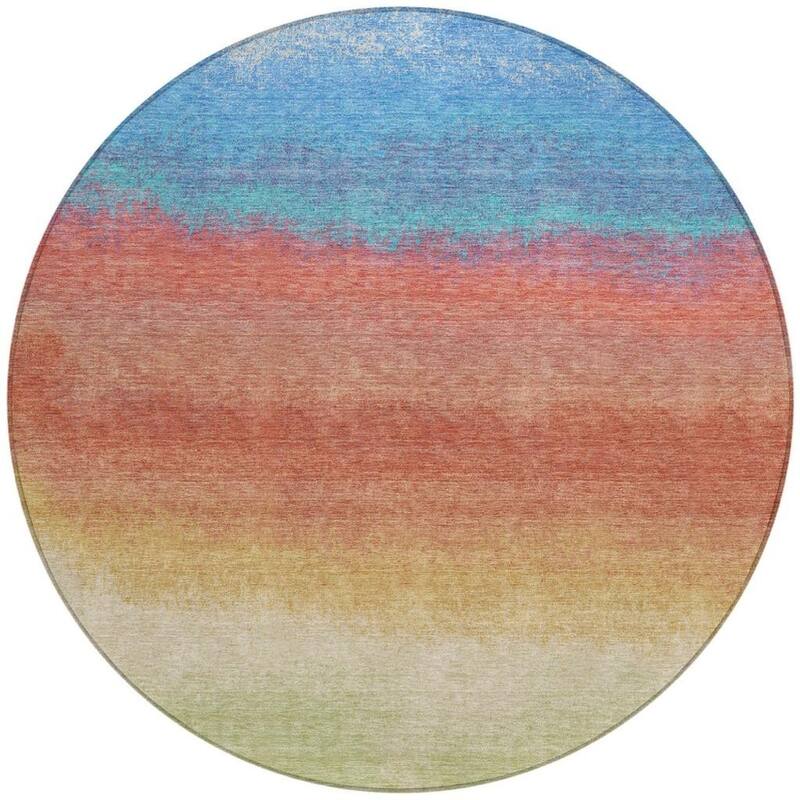 HomeRoots Ombre Transitional Rectangle Outdoor Rug