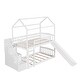 preview thumbnail 5 of 16, Designed with Safety Twin Over Twin Bunk Bed with 2-Drawers and Slide, House Bed with Slide