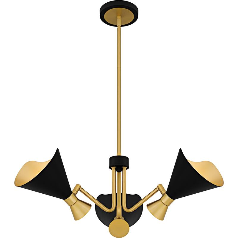 Arden 3-Light Matte Black Chandelier