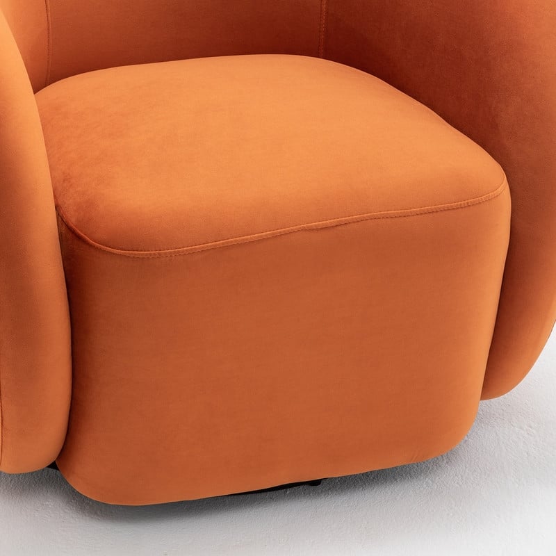 SEYNAR Modern Glam Velvet Upholstered 360 Degree Swivel Accent Armchair
