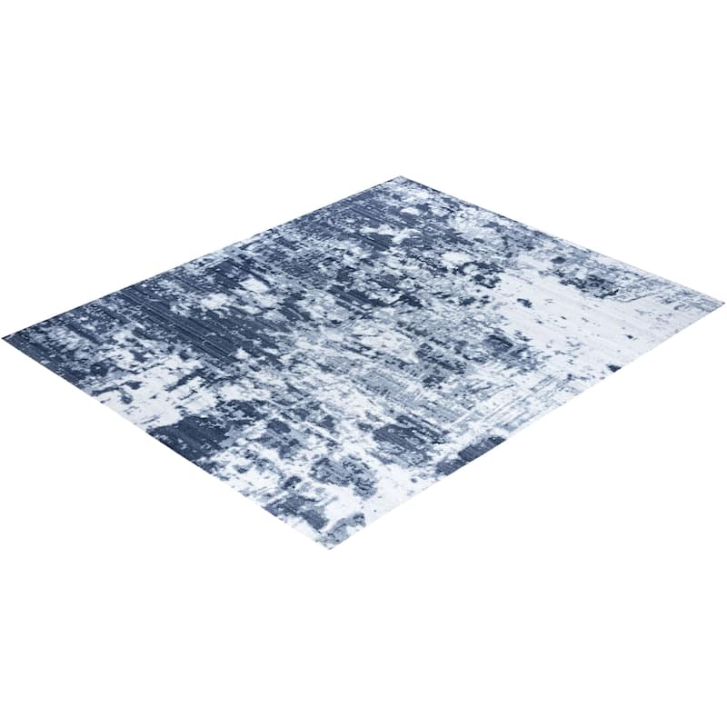 Modern One-of-a-Kind Hand-Knotted Area Rug, Blue - 8' 2" x 9' 10"