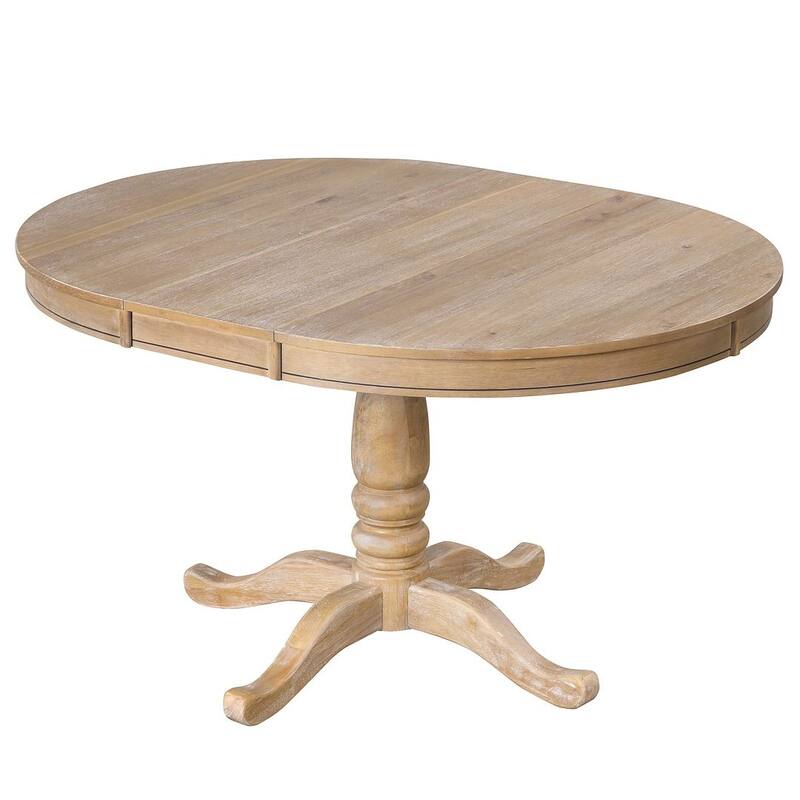 42"-54 " Farmhouse Round Extendable Dining Table Set for 4