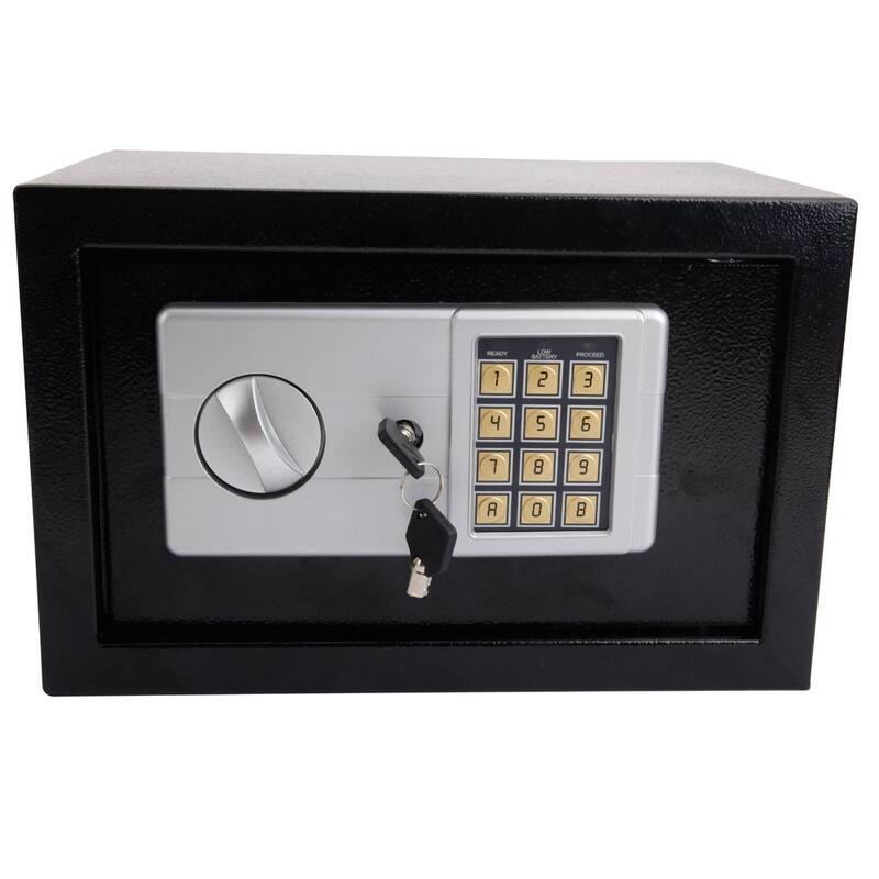 Mini Wall-in Style Electronic Code Metal Steel Box Safe Case 20EA Black(0.32 Cubic Feet)