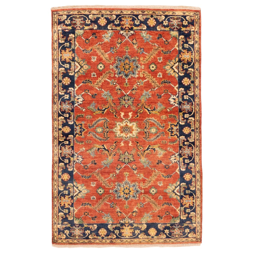 ECARPETGALLERY Hand-knotted Jules Sultane Dark Copper Wool Rug - 4'1 x 6'3