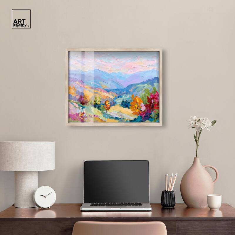 Colorful Valley I Shadowbox by Art Remedy