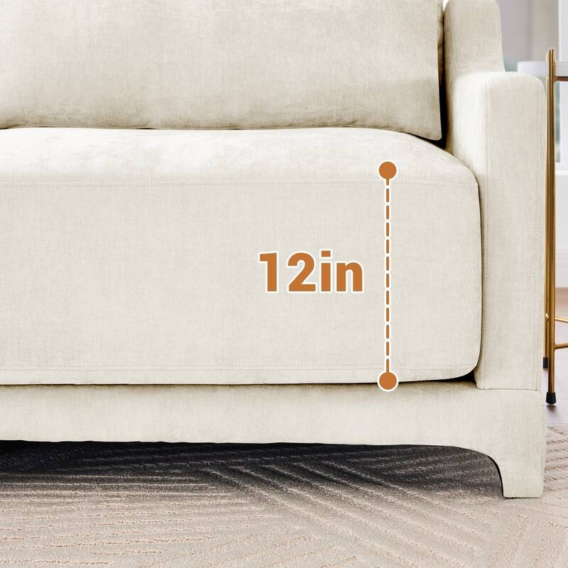 Wooden Base Modular Upholstered Sectional Sofa with Lumbar Pillows