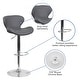 preview thumbnail 38 of 101, Contemporary Vinyl/Chrome Adjustable Curved Back Barstool - 19.25"W x 19"D x 33.75" - 42.25"H