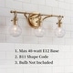 preview thumbnail 42 of 42, Modern 3-Light Gold Bathroom Vanity Light Organic Bulb Shape Glass Wall Sconce