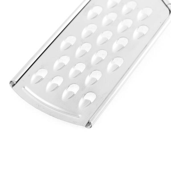 Household Kitchen Stainless Steel Ginger Garlic Grater Silver Tone